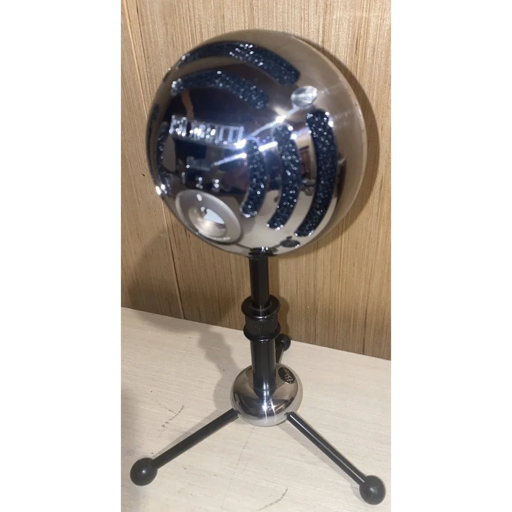 WORKING Blue Yeti Snowball Condenser Microphone Chrome - No Cable